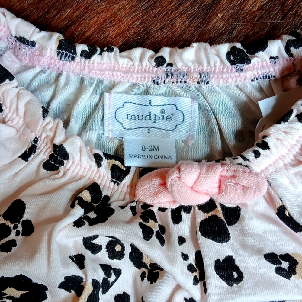Mud Pie NWT Bamboo Leopard print Bubble - Picture 3 of 5
